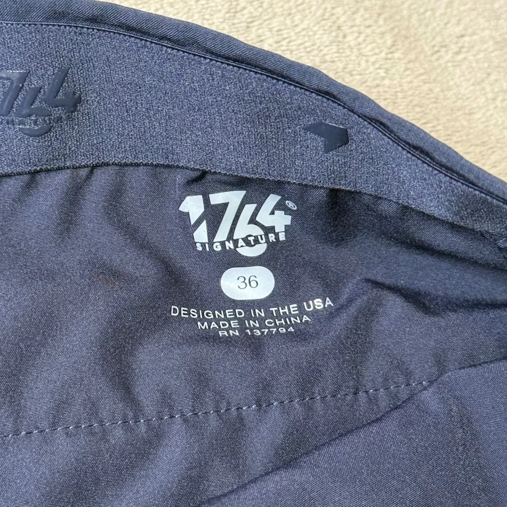 1764 Signature Xander Mens Performance Golf Shorts‎ Navy Blue Size 36 Active